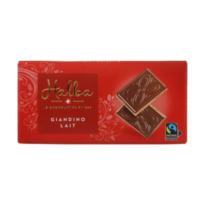 Halba Giandino Lait Swiss milk chocolate bar with nut filling 100g