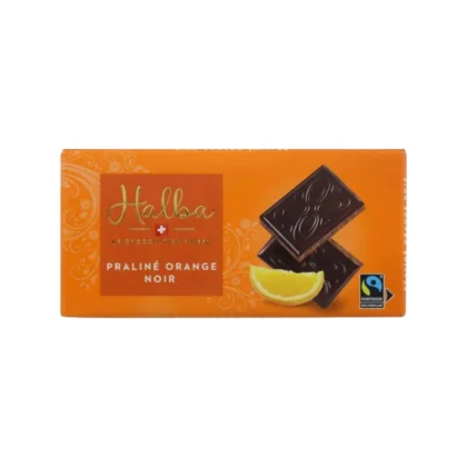 Halba orange dark chocolate bar 100g Swiss chocolate