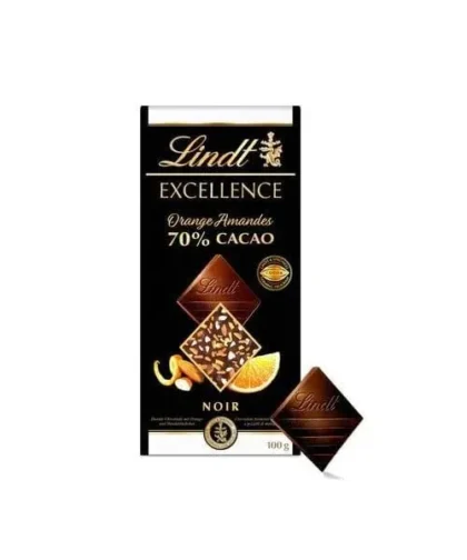 Lindt Excellence Orange & Almond 70% Cocoa - 100g