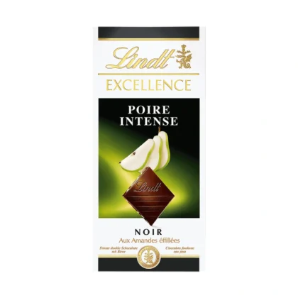 Lindt pear dark chocolate tablet 100g Swiss chocolate with pear
